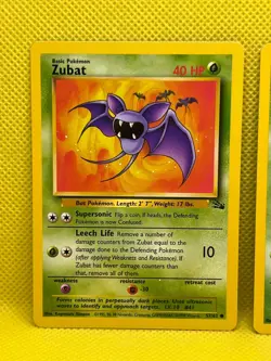 Pokemon Tcg Zubat 57/62 & Golbat 34/62 Fossil Non Holo - Image 2