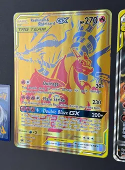 Pokemon Jumbo Reshiram & Charizard GX SM247 (LP) + Jumbo SM210 (DMG) Promos 2x - Image 4