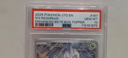 Pokemon- N's Reshiram- Holo IR- JTG Enhanced Booster #167- PSA 10 [Listing B] - Image 2