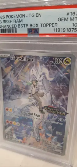 Pokemon- N's Reshiram- Holo IR- JTG Enhanced Booster #167- PSA 10 [Listing B] - Image 3
