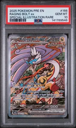 Raging Bolt ex SIR #166 PSA 10 GEM MINT Pokemon 2025 Prismatic Evolutions - Image 1