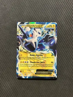 Pokemon TCG Thundurus EX BW81! MP Condition! See Description! - Image 1