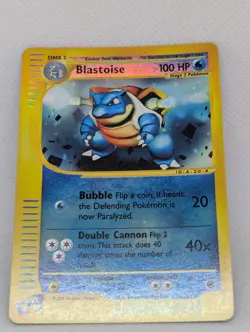 Blastoise 036/165 Expedition Base Set Reverse Holo Rare Pokemon TCG Nintendo LP - Image 3
