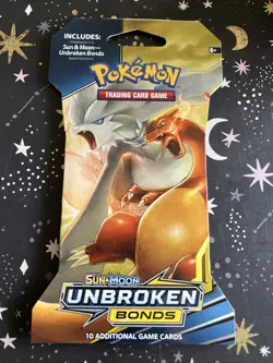 Pokemon Sun & Moon Unbroken Bonds Sleeved Booster Pack Charizard Reshiram NEW - Image 1