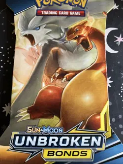 Pokemon Sun & Moon Unbroken Bonds Sleeved Booster Pack Charizard Reshiram NEW - Image 2