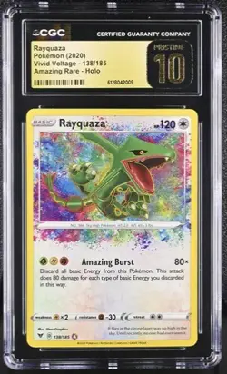 Pokemon Vivid Voltage Rayquaza amazing rare 138/185 CGC PRISTINE 10 - Image 1