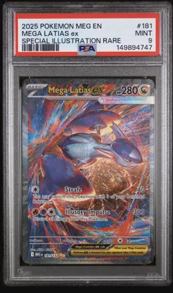 2025 POKEMON MEG EN-MEGA EVOLUTION #181 MEGA LATIAS EX PSA 9 - Image 1