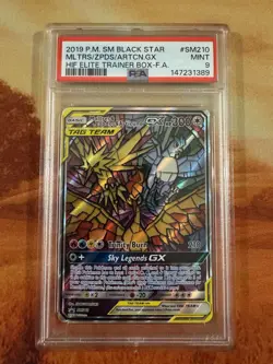 2019 POKEMON SM BLACK STAR PROMO #SM210 MLTRS/ZPDS/ARTCN.GX HIF PSA 9 - Image 1