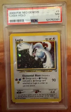 PSA 7 Lugia 9/111 Neo Genesis Holo 2000 English - Image 1