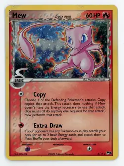 Mew Holo Upside Down Error - Pokemon 2007 Pop Series 5 #3 GOOD - Image 1