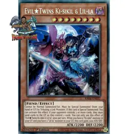 Yugioh 1x Evil Twins Ki-sikil & Lil-la RA04-EN037 Collector's Rare 1st Ed NM - Image 1
