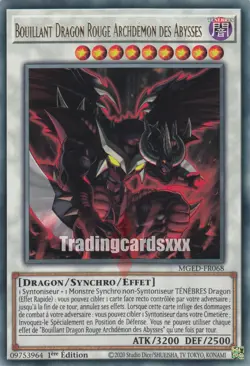 Yu-Gi-Oh! Bouillant Dragon Rouge Archdemon des Abysses : R MGED-FR068 - Image 1