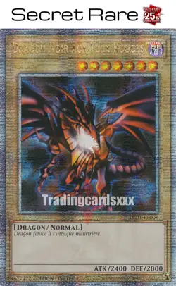 Yu-Gi-Oh! Dragon Noir aux Yeux Rouges : QCSE LC01-FR006 - Starlight Rare 25th - Image 1