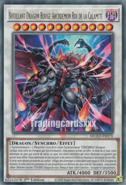 Yu-Gi-Oh! Bouillant Dragon Rouge Archdemon Roi de la Calamite : R MGED-FR070 - Image 1