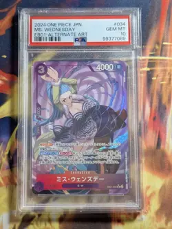 One Piece Miss Wednesday EB01-034 SR Alt Art Memorial Collection Japanese PSA 10 - Image 1