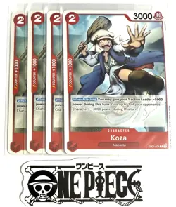 4x One Piece EB01-004 C Koza - ENG - Regular - Play Set - TCG - NM/M - Image 1
