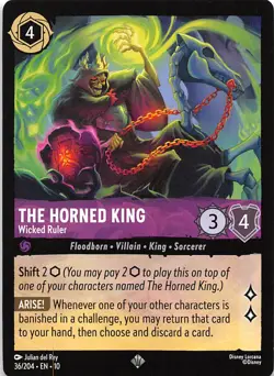 The Horned King Wicked Ruler 36/204 Whispers in the Well Disney Lorcana - Image 1
