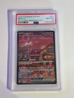 2023 Pokemon SVP EN-SV Black Star Promo 053 Mew EX 151 UPC PSA Gem Mint 10 - Image 1