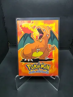 1999 Topps Pokemon CHARIZARD #6 Blue Logo TV Animation Card Vintage LP/NM - Image 1