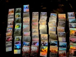 Magic the Gathering Foundations 55+card Land Lot 50 Foils! - Image 1