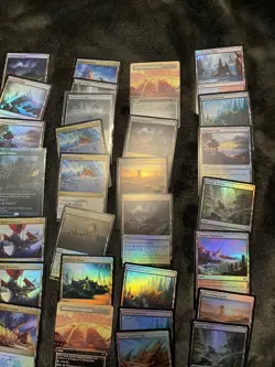 Magic the Gathering Foundations 55+card Land Lot 50 Foils! - Image 2