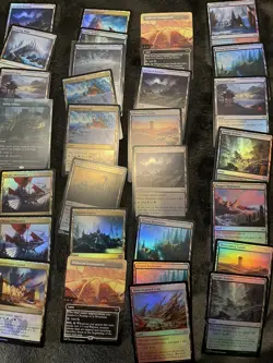 Magic the Gathering Foundations 55+card Land Lot 50 Foils! - Image 5
