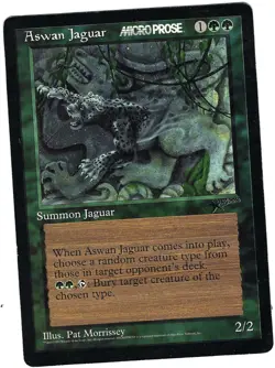 Aswan Jaguar (MicroProse) Oversize Cards Magic: The Gathering MTG Heavily Played - Image 2