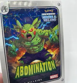 Pikachu as Abomination Lazer Holo Marvel Heroes & Villains Non-Pokemon Fan Art - Image 3