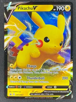 Pokemon Pikachu V SWSH061 SWSH Black Star Promo NM - Image 1
