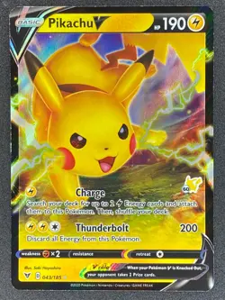 Pokemon Pikachu V 043/185 VIV Vivid Voltage NM - Image 1