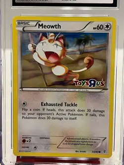 Meowth 53/83 Holo 2016 XY Generations Toys R Us Promo Pokemon Card CGC Mint 9 - Image 2