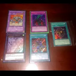 Yugioh! Bottomless Trap Hole LCJW-EN078 Secret Rare 1st Edition TCG x5 Lot 1996 - Image 1