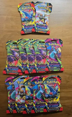 Pokemon Mega Evolution Phantasmal Flames Sealed Blister Pack Lot Of 12 Brand New - Image 1