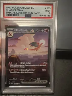 2023 POKEMON MEW EN-151 SPECIAL ILLUSTRATION RARE #199 CHARIZARD EX PSA 9 - Image 1