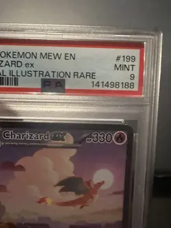 2023 POKEMON MEW EN-151 SPECIAL ILLUSTRATION RARE #199 CHARIZARD EX PSA 9 - Image 3