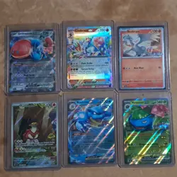 Pokemon Stellar Crown EX holo 6 card lot. Orthworm EX, Cinderace EX, Blastoise … - Image 1