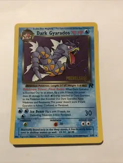 Dark Gyarados 8/82 Holo Team Rocket Prerelease Promo Pokemon Card - NM - Image 1