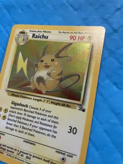 Pokemon TCG Raichu Fossil 14/62 Holo Unlimited Holo Rare ⚡WOTC LP - Image 2