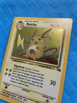 Pokemon TCG Raichu Fossil 14/62 Holo Unlimited Holo Rare ⚡WOTC LP - Image 3