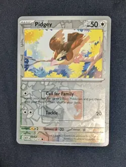 Pokemon Pidgey 016/165 Reverse Holo Play! League Stamp Promo 151 LP - Image 1