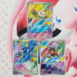 Rowlett 043 + Litten 044 + Popplio 045 - First Partner Pokemon Cards - #L211 - Image 1