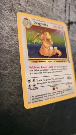 Pokemon TCG Dragonite Fossil Holo Unlimited Rare Card 4/62 - Image 3