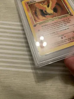 Vintage Moltres Pokemon 1st edition Slab PSA 8 - 27/62 AUTHENTIC! - Image 3