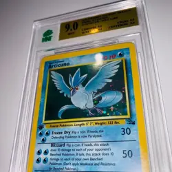 1999 Pokemon Fossil Articuno 2/62 Holo MNT 9.0 WOTC 1st Edition - Image 3
