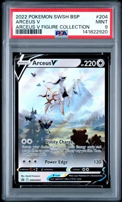 2022 POKEMON SWSH BLACK STAR PROMO ARCEUS V FIGURE COLL #204 ARCEUS V PSA 9 - Image 1