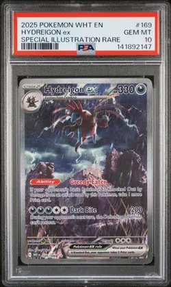 PSA 10 HYDREIGON EX 169 WHITE FLARE SPECIAL ILLUSTRATION RARE POKEMON GEM MINT - Image 1