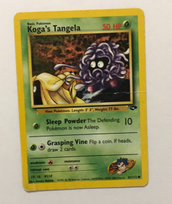 Pokemon Card Gym Challenge Koga's Tangela 81/132 Heavy Played - Image 1
