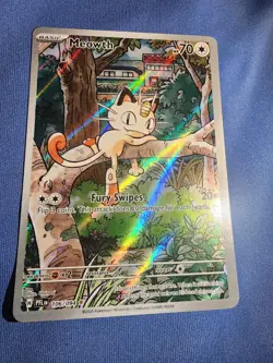 Pokemon TCG Meowth 106/094 Full Art Illustration Rare Holo Phantasmal Flame EN - Image 1