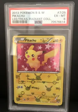 Pokemon Legendary Treasures Radiant Collection Pikachu RC7/RC25 Holo - PSA 6 - Image 1