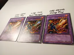 Yu-Gi-Oh! TCG Flame Swordsman LOB-003 With x2 DB1-EN100 (x1 Damaged, x2 HP) - Image 2